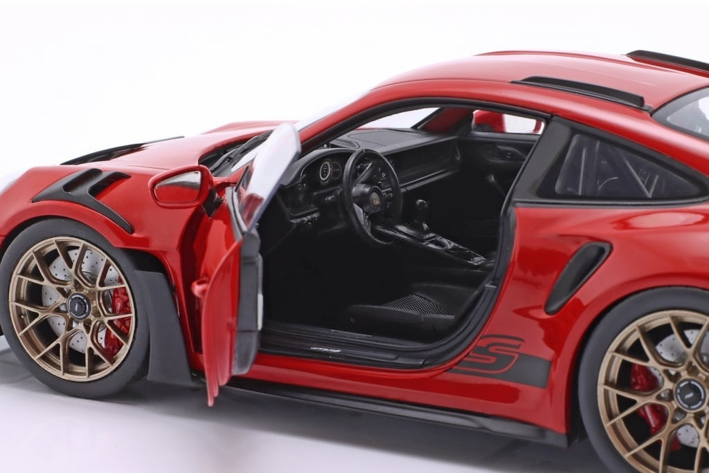 Solido 2024 Porsche 911 992 GT3 RS Guards Red w/ Gold Wheels 1:18 *Defect*