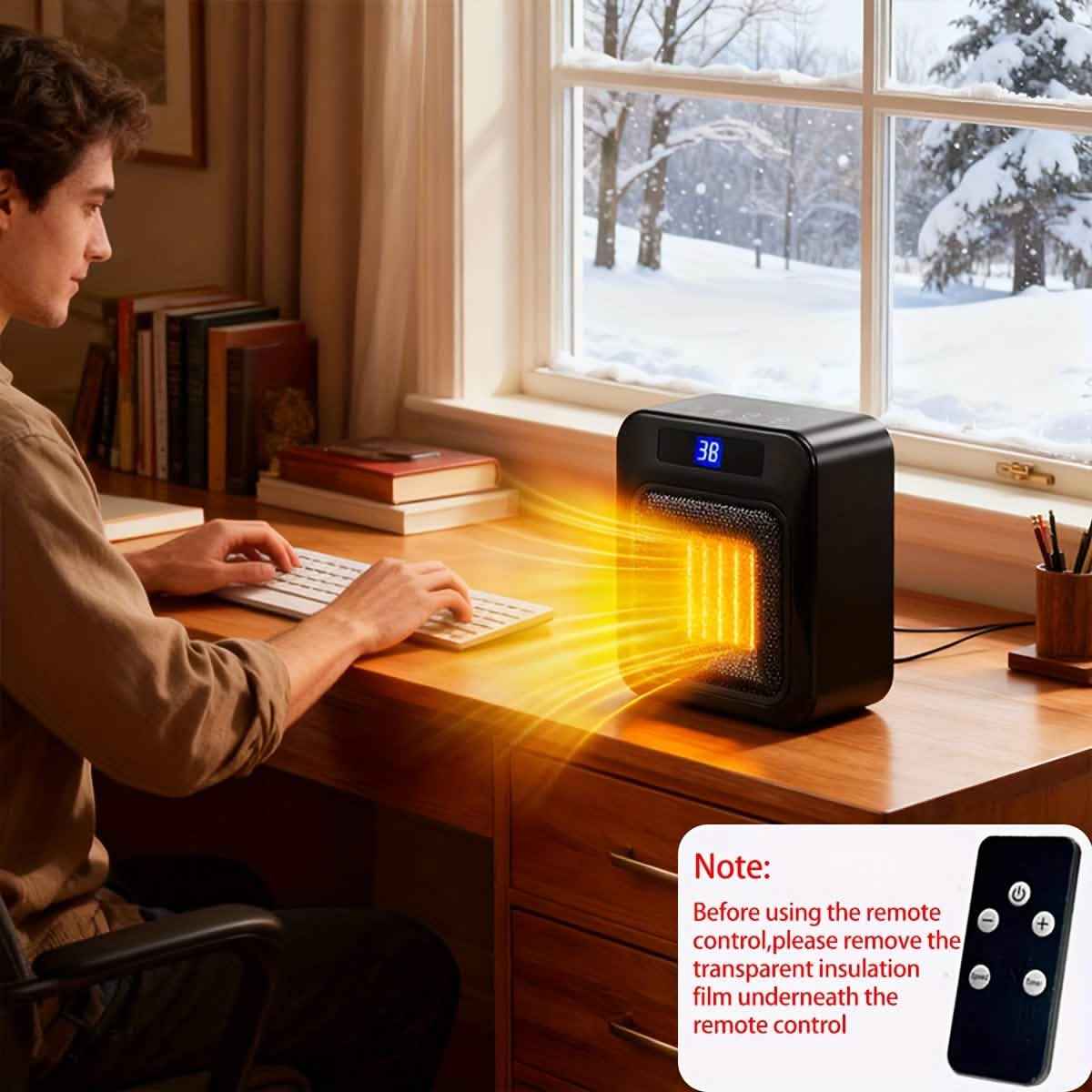 Space Heater for Indoor Use – 1500W Ceramic with Remote & Timer Cartsfy Inc.