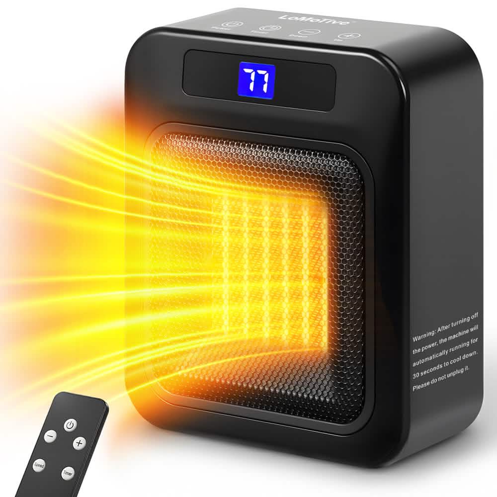 Space Heater for Indoor Use – 1500W Ceramic with Remote & Timer Cartsfy Inc.