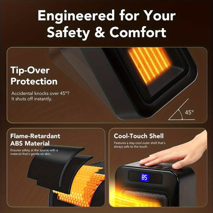 Space Heater for Indoor Use – 1500W Ceramic with Remote & Timer Cartsfy Inc.
