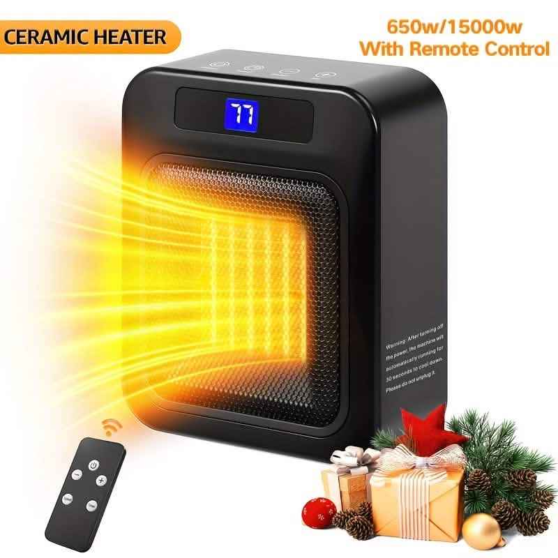 Space Heater for Indoor Use – 1500W Ceramic with Remote & Timer Cartsfy Inc.