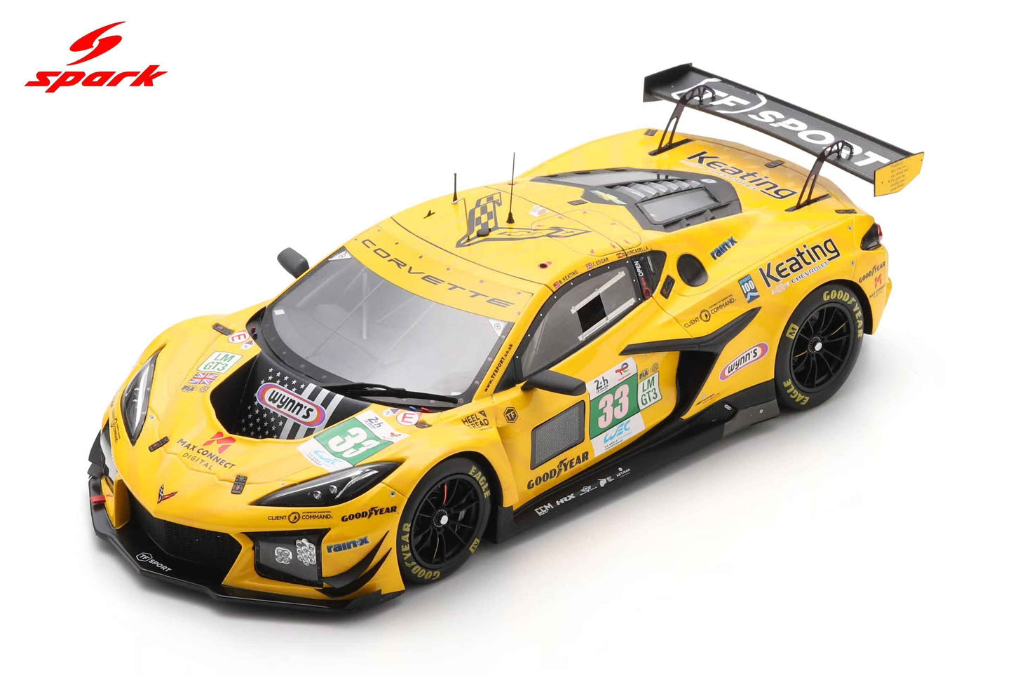 Spark Model Chevrolet Corvette C8 Z06 GT3.R #33 TF Sport 2025 IMSA Le Mans 24hrs 1:18 WITH DISPLAY STM Diecast Default Title Default Title-