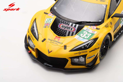 Spark Model Chevrolet Corvette C8 Z06 GT3.R #33 TF Sport 2025 IMSA Le Mans 24hrs 1:18 WITH DISPLAY Cartsfy Inc.