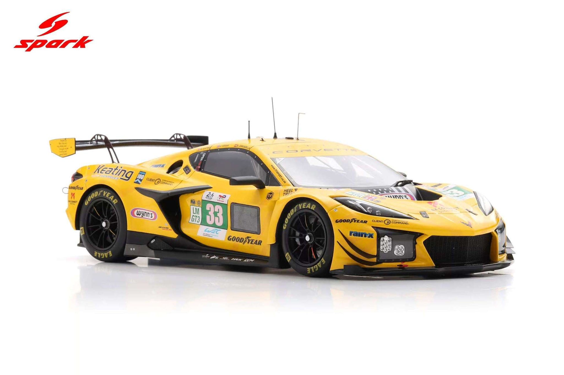 Spark Model Chevrolet Corvette C8 Z06 GT3.R #33 TF Sport 2025 IMSA Le Mans 24hrs 1:18 WITH DISPLAY STM Diecast Default Title Default Title-