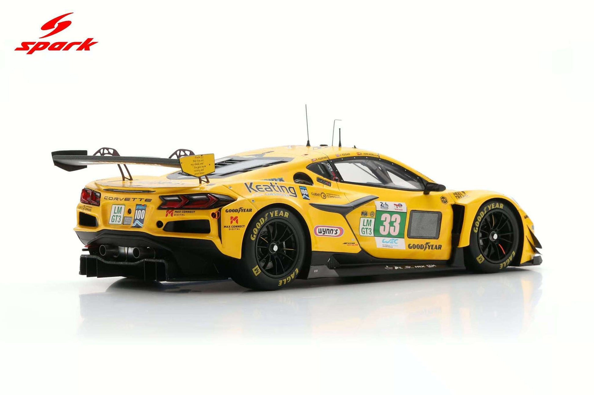 Spark Model Chevrolet Corvette C8 Z06 GT3.R #33 TF Sport 2025 IMSA Le Mans 24hrs 1:18 WITH DISPLAY STM Diecast Default Title Default Title-