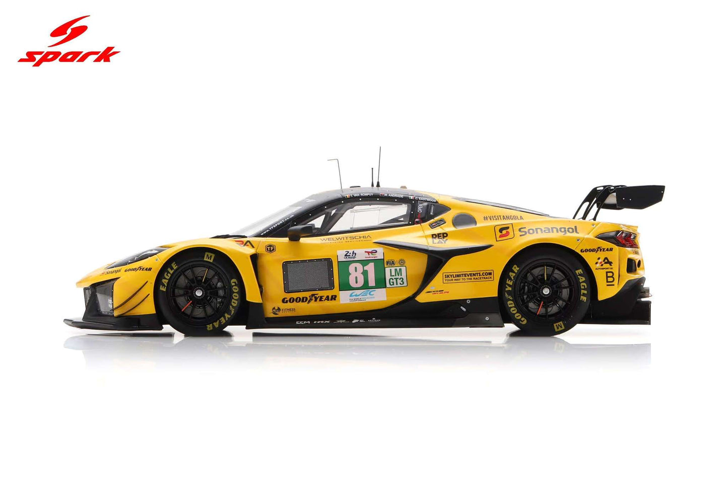 Spark Model Chevrolet Corvette C8 Z06 GT3.R #81 TF Sport 2025 IMSA Le Mans 24hrs 1:18 WITH DISPLAY STM Diecast Default Title Default Title-