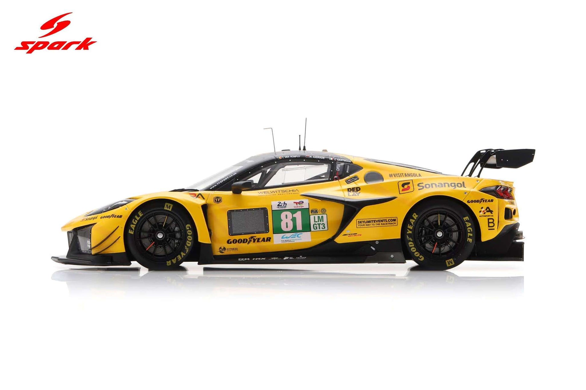 Spark Model Chevrolet Corvette C8 Z06 GT3.R #81 TF Sport 2025 IMSA Le Mans 24hrs 1:18 WITH DISPLAY STM Diecast Default Title Default Title-