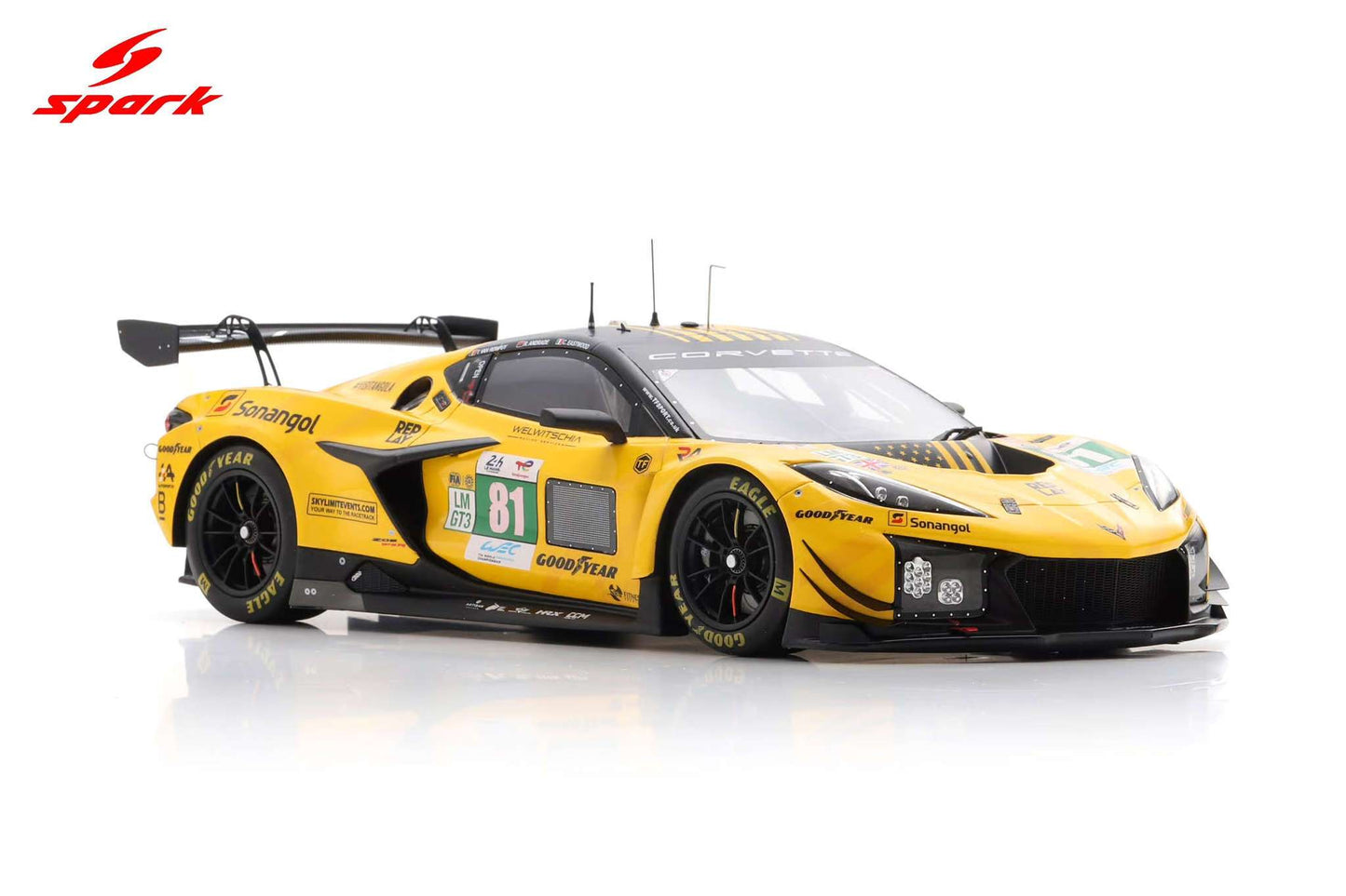Spark Model Chevrolet Corvette C8 Z06 GT3.R #81 TF Sport 2025 IMSA Le Mans 24hrs 1:18 WITH DISPLAY STM Diecast Default Title Default Title-