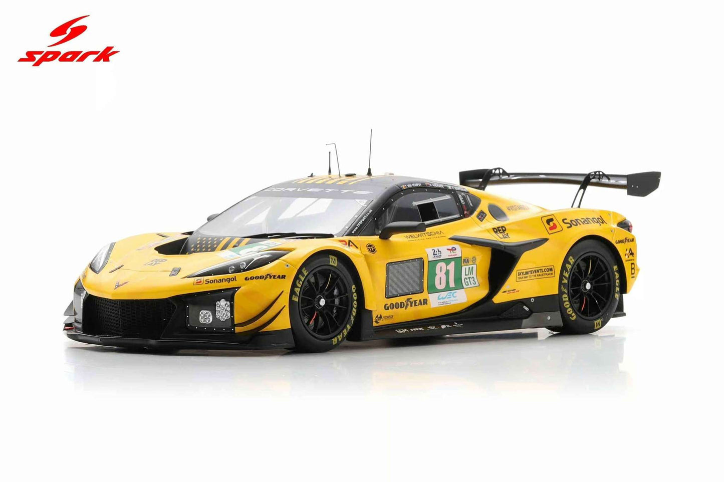Spark Model Chevrolet Corvette C8 Z06 GT3.R #81 TF Sport 2025 IMSA Le Mans 24hrs 1:18 WITH DISPLAY STM Diecast Default Title Default Title-