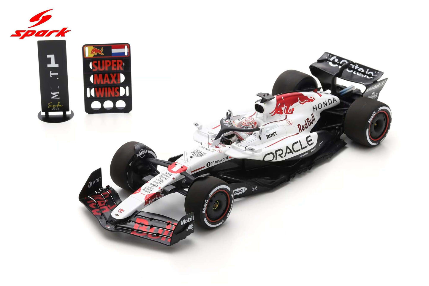 Spark-Model F1 RB21 Team Oracle Red Bull Racing #1 Winner Japan GP 2025 (Verstappen) 1:18 WITH DISPLAY Cartsfy Inc.
