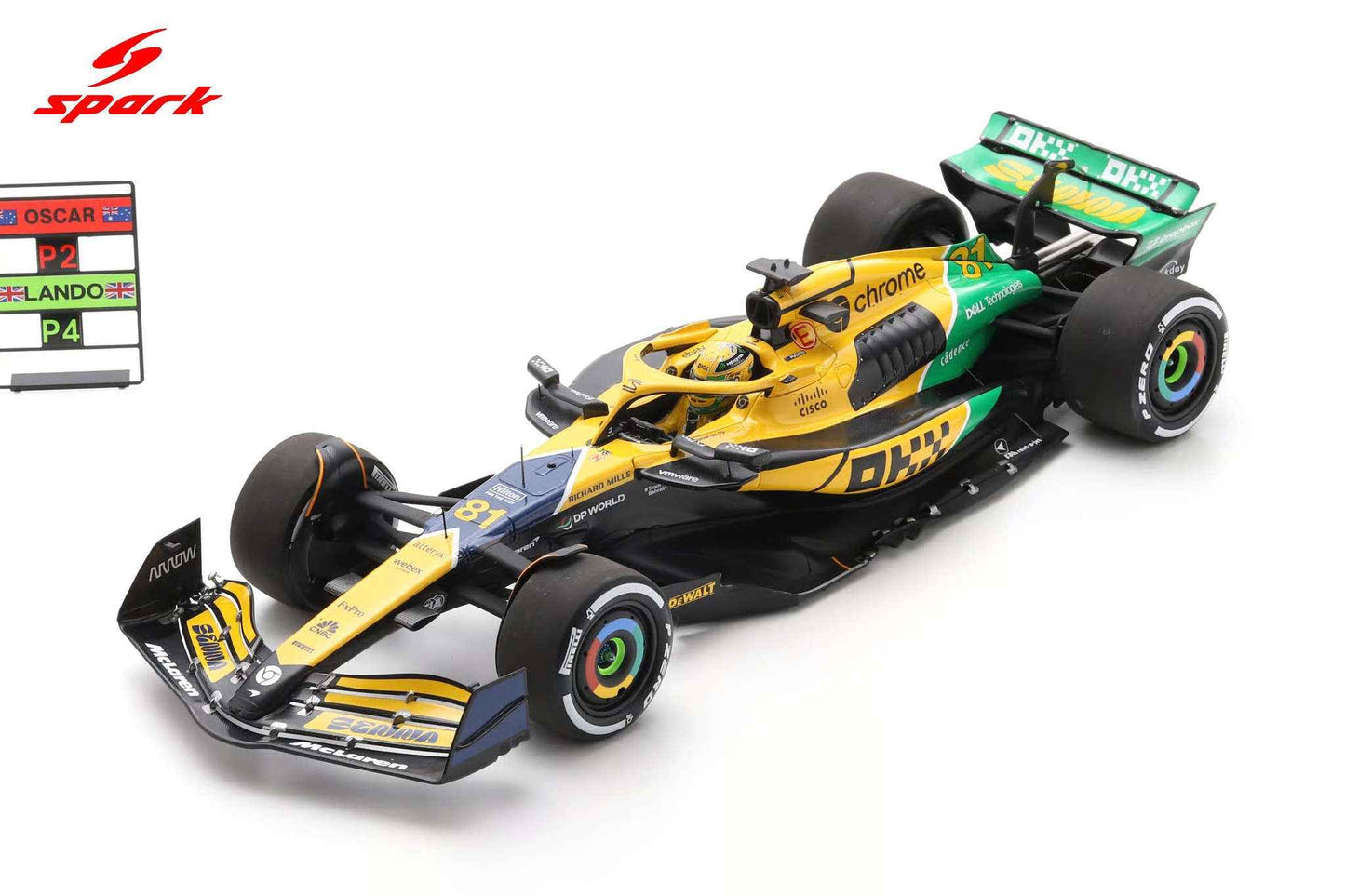 Spark-Model Mclaren F1 Team MCL38 Oscar Piastri 2nd Monaco GP 2024 1:18 STM Diecast Default Title Default Title-