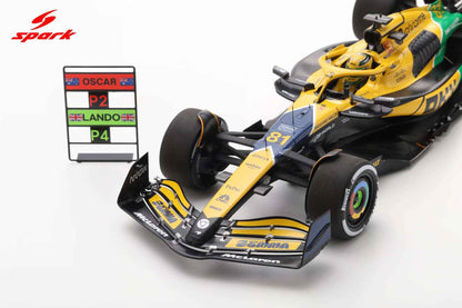 Spark-Model Mclaren F1 Team MCL38 Oscar Piastri 2nd Monaco GP 2024 1:18 STM Diecast Default Title Default Title-