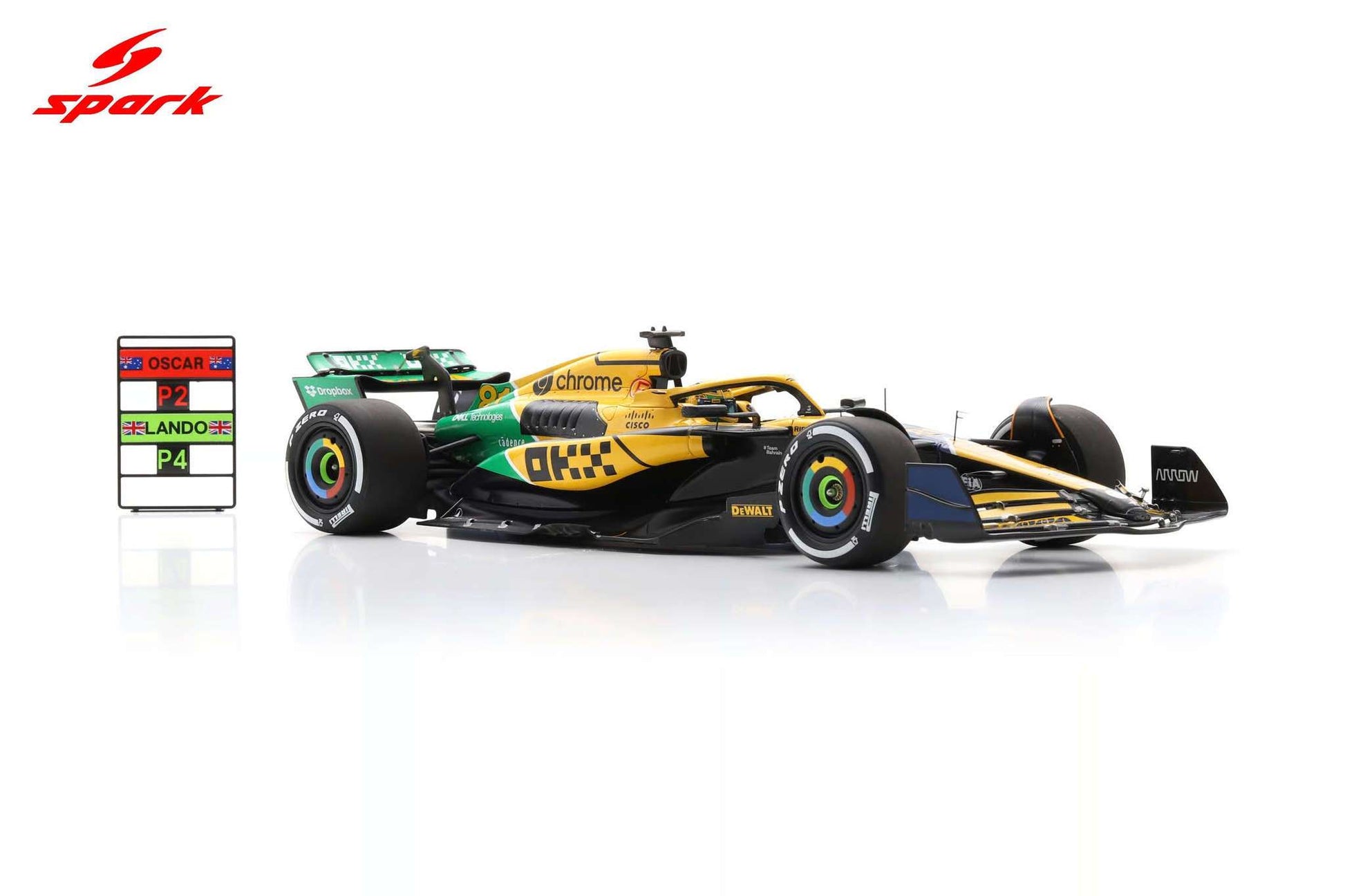 Spark-Model Mclaren F1 Team MCL38 Oscar Piastri 2nd Monaco GP 2024 1:18 STM Diecast Default Title Default Title-