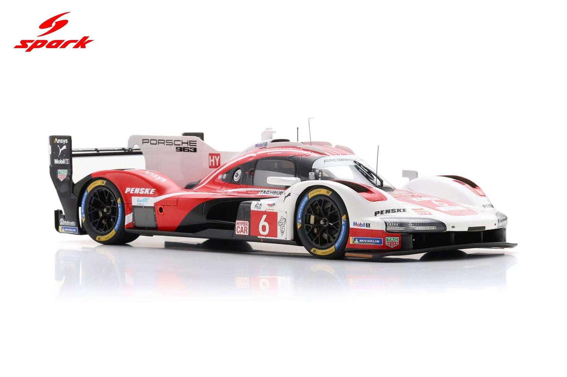 Spark Model Porsche 963 #6 Penske IMSA 2nd Le Mans 24hrs 2025 1:18 WITH DISPLAY Cartsfy Inc.