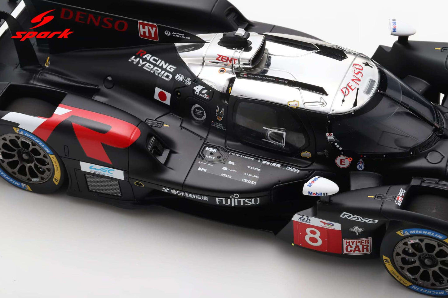 Spark Model Toyota GR010 Hybrid LMDh Team Toyota Gazoo Racing #8 WEC 24hrs Le Mans 2025 Black 1:18 WITH DISPLAY Cartsfy Inc.
