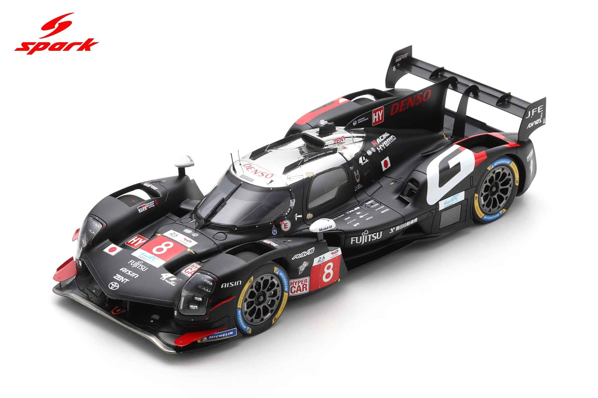 Spark Model Toyota GR010 Hybrid LMDh Team Toyota Gazoo Racing #8 WEC 24hrs Le Mans 2025 Black 1:18 WITH DISPLAY Cartsfy Inc.