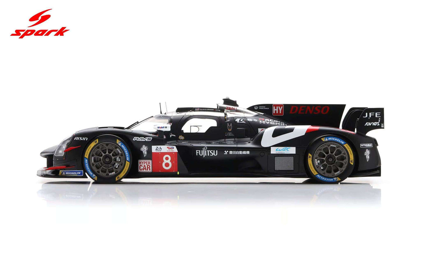 Spark Model Toyota GR010 Hybrid LMDh Team Toyota Gazoo Racing #8 WEC 24hrs Le Mans 2025 Black 1:18 WITH DISPLAY Cartsfy Inc.