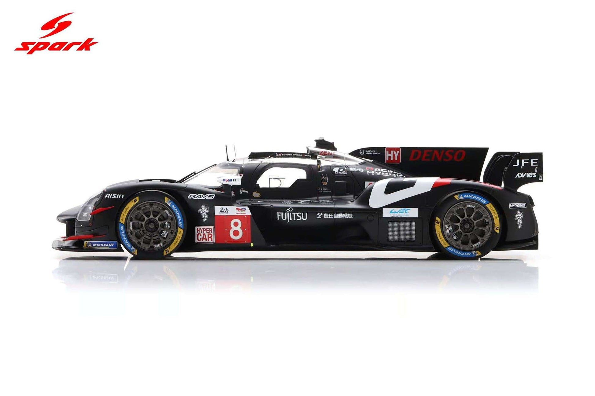 Spark Model Toyota GR010 Hybrid LMDh Team Toyota Gazoo Racing #8 WEC 24hrs Le Mans 2025 Black 1:18 WITH DISPLAY Cartsfy Inc.