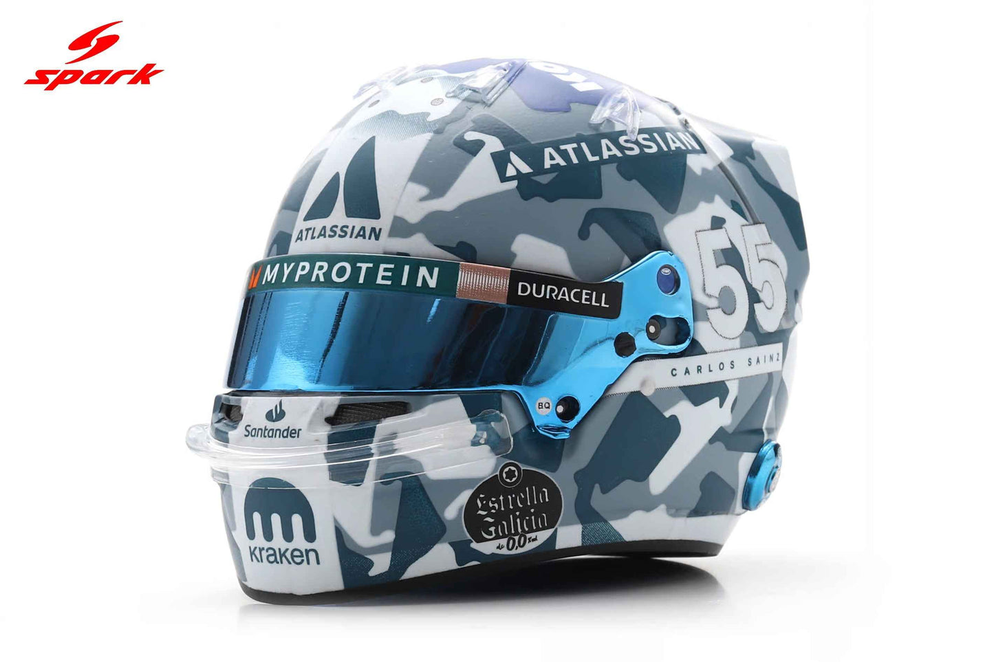 Spark-Model Williams Racing F1 Team Carlos Sainz Helmet British GP 2025 1:5 Cartsfy Inc.
