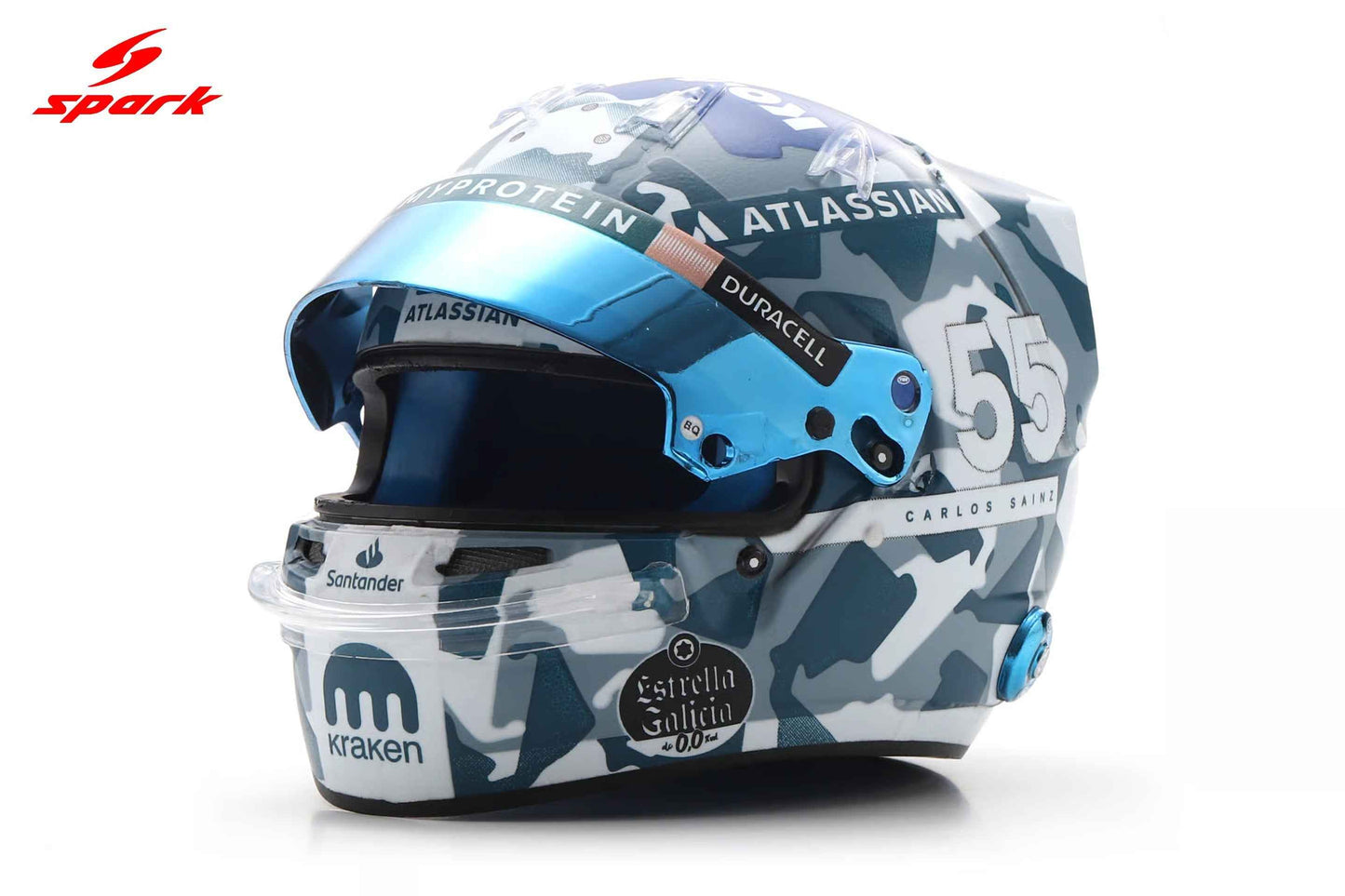 Spark-Model Williams Racing F1 Team Carlos Sainz Helmet British GP 2025 1:5 Cartsfy Inc.