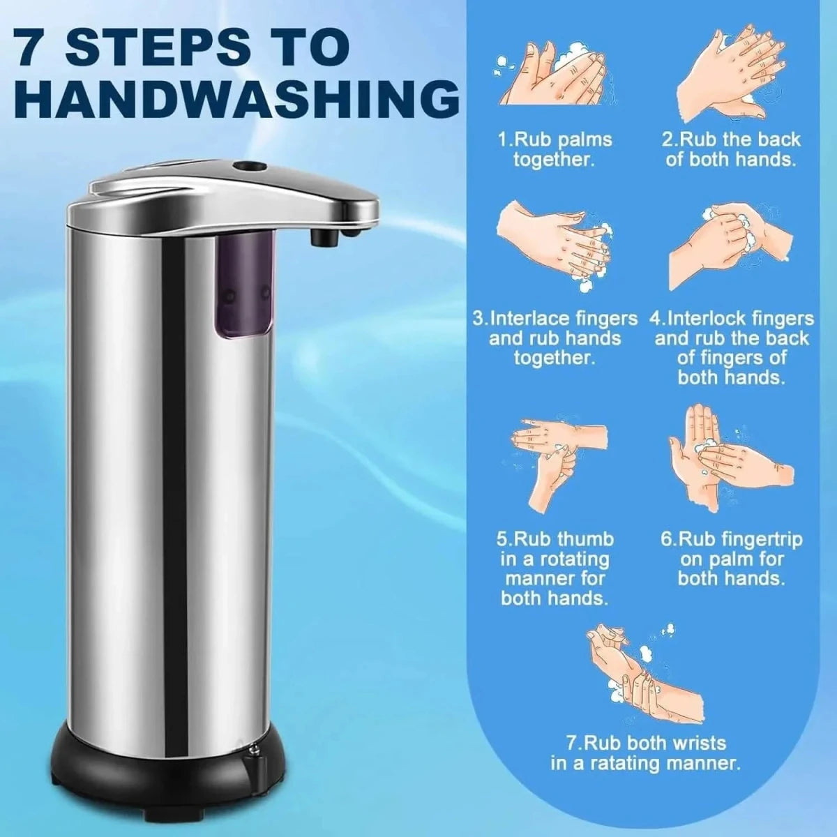 Stainless Steel Automatic Soap Dispenser - Cartsfy Inc.
