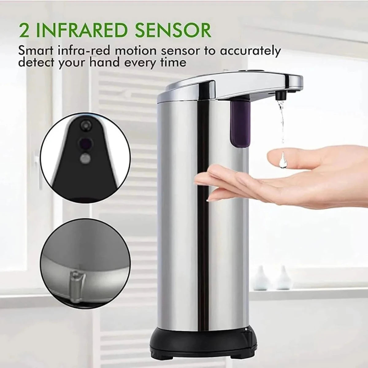 Stainless Steel Automatic Soap Dispenser - Cartsfy Inc.