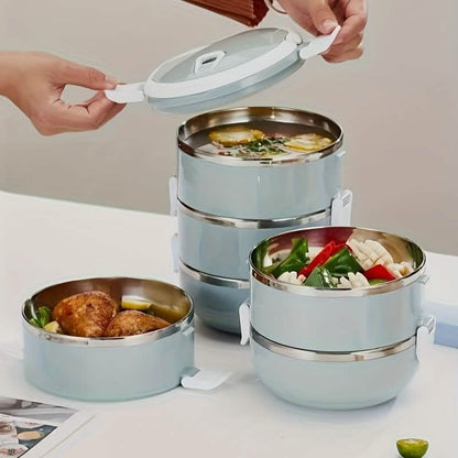 Stainless Steel Insulated Bento Lunch Box – 2/3/4 Layer - Cartsfy Inc.