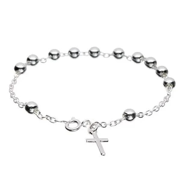 Sterling Silver Rosary Bracelet - Cartsfy Inc.