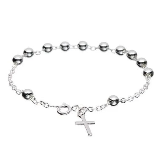 Sterling Silver Rosary Bracelet - Cartsfy Inc.