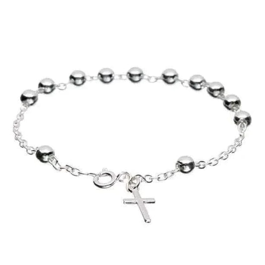 Sterling Silver Rosary Bracelet Cartsfy Inc.