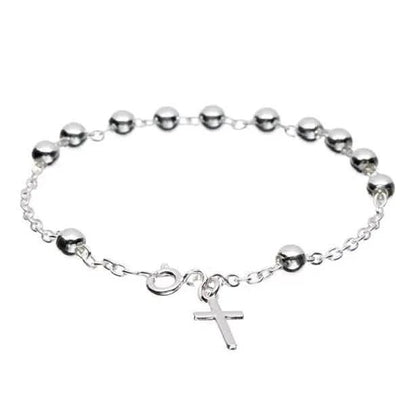 Sterling Silver Rosary Bracelet - Cartsfy Inc.