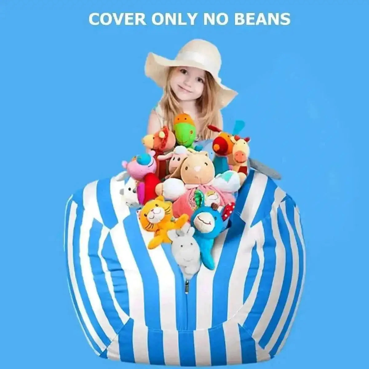 Stuffed Animal Storage Bean Bag Chair Cover Cartsfy Inc.