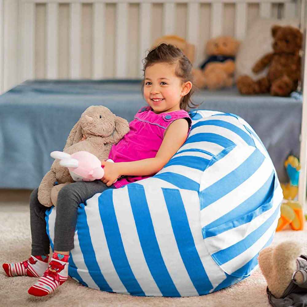 Stuffed Animal Storage Bean Bag Chair Cover Cartsfy Inc.
