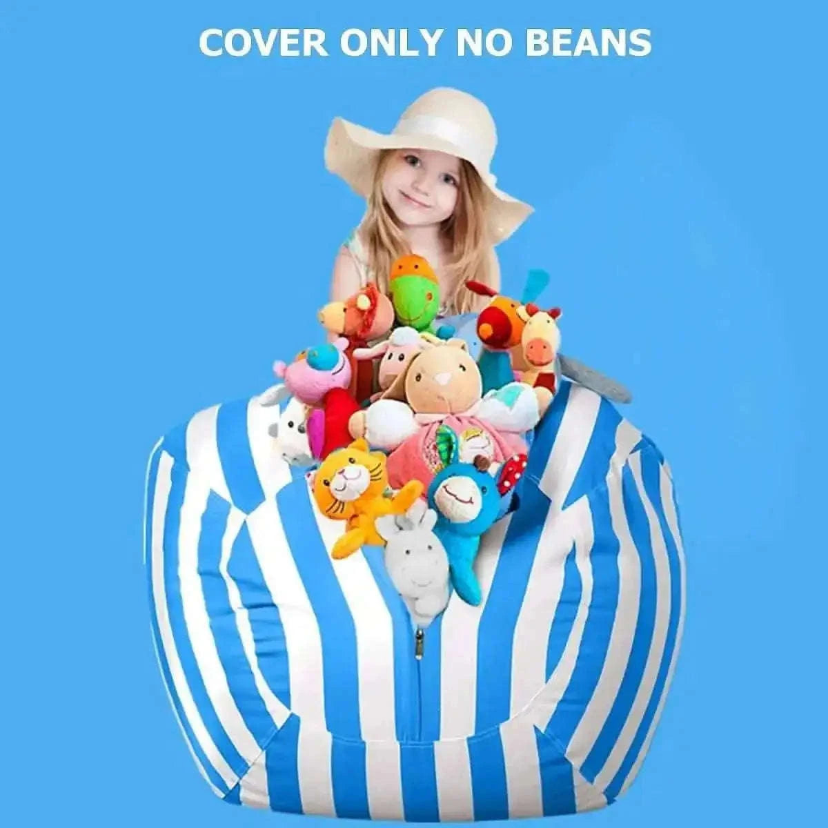 Stuffed Animal Storage Bean Bag Chair Cover Cartsfy Inc.