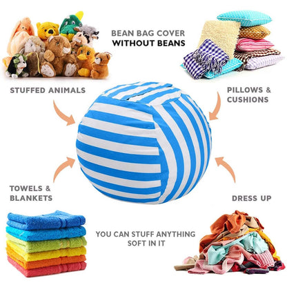 Stuffed Animal Storage Bean Bag Chair Cover Cartsfy Inc.