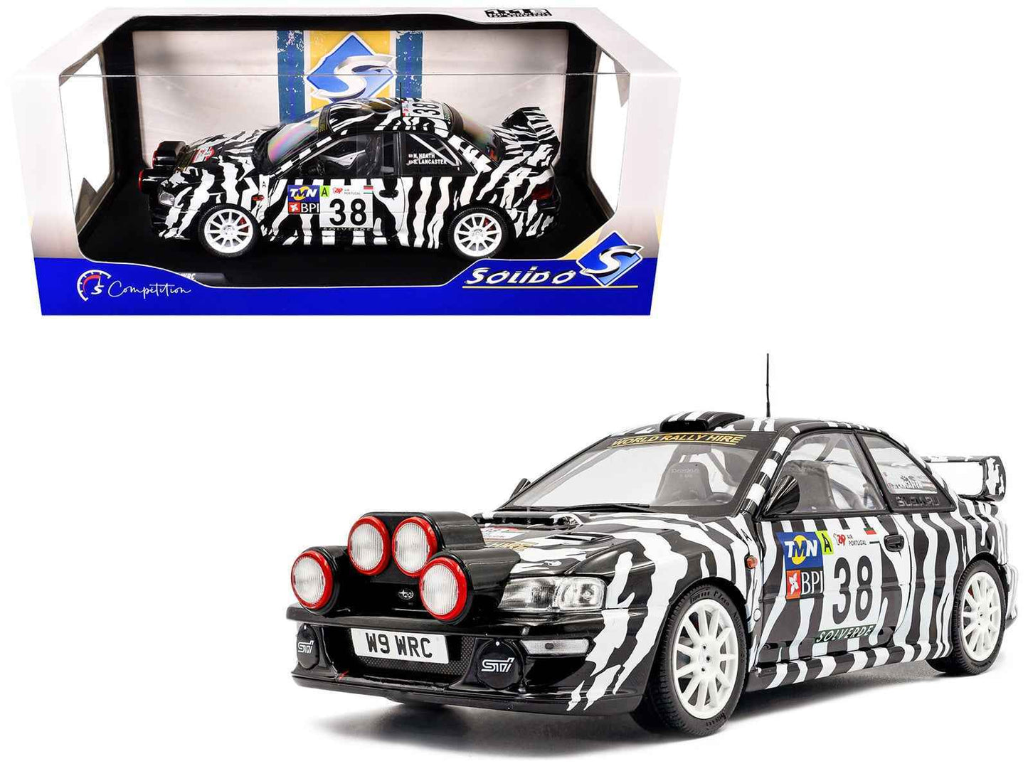 Subaru Impreza S5 WRC99 #38 Nigel Heath - Steve Lancaster "Rallye de Portugal" (2001) "Competition" Series 1/18 Diecast Model Car by Solido Miniature Motors Default Title Default Title-