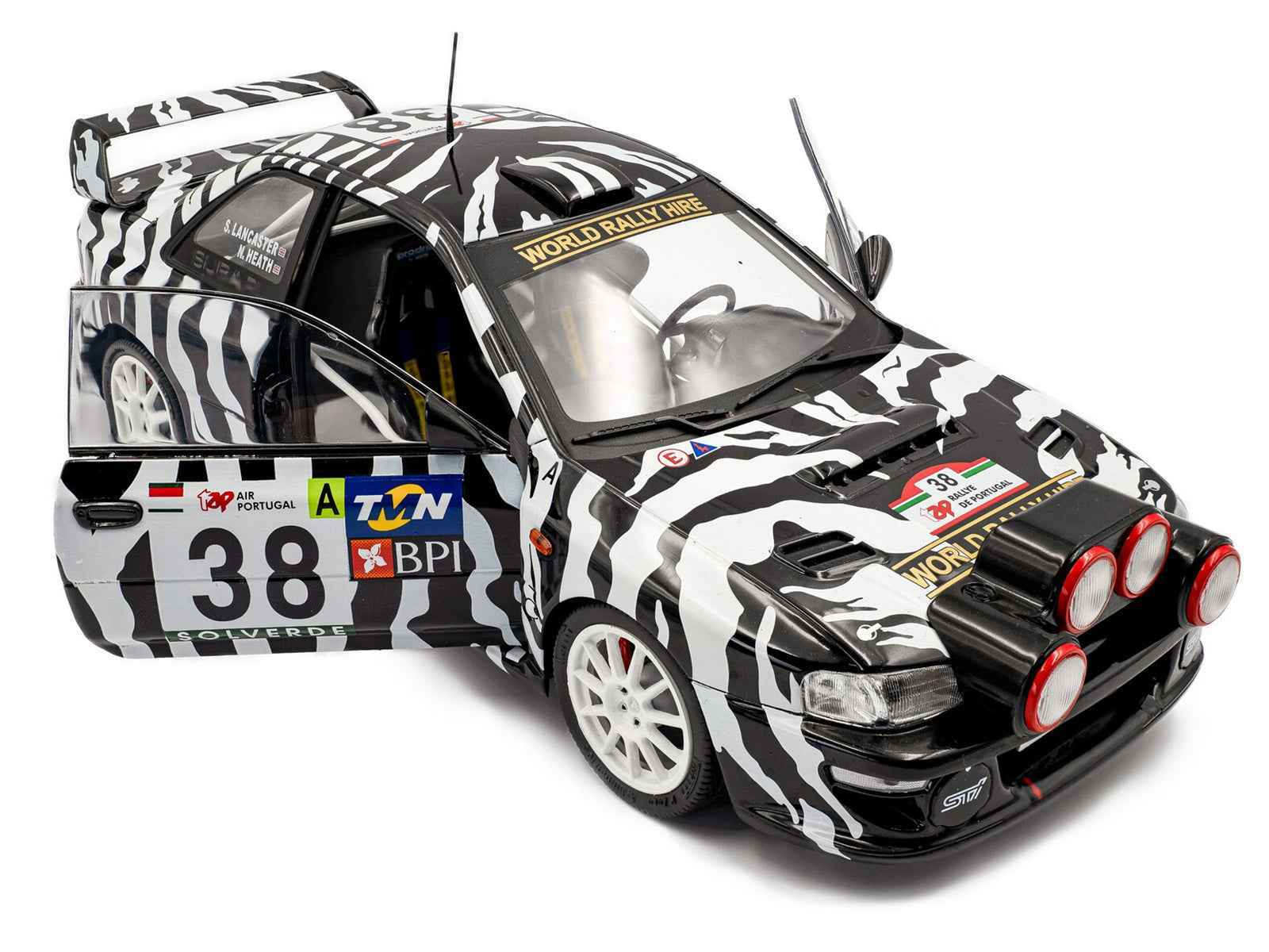 Subaru Impreza S5 WRC99 #38 Nigel Heath - Steve Lancaster "Rallye de Portugal" (2001) "Competition" Series 1/18 Diecast Model Car by Solido Miniature Motors Default Title Default Title-