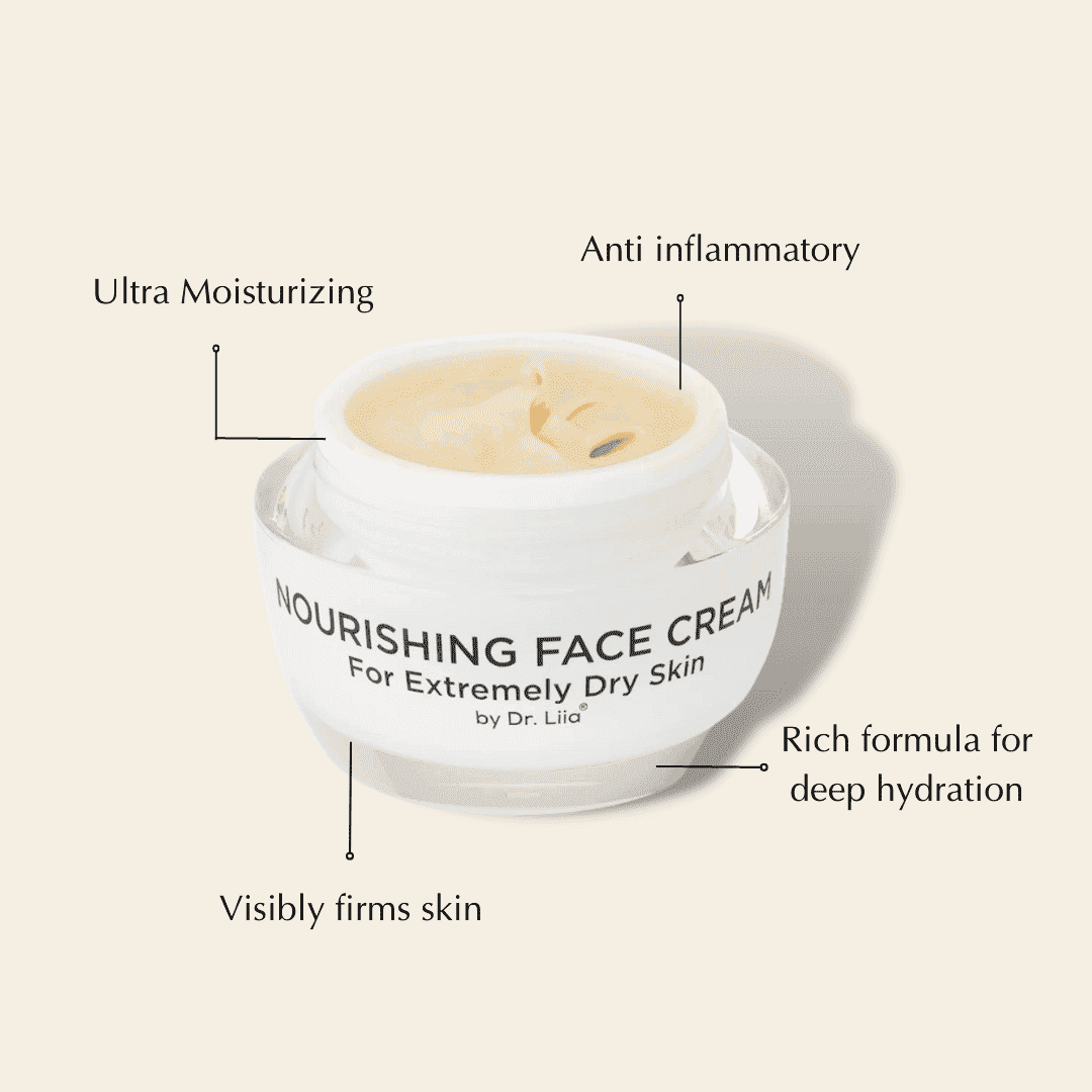 Face cream jar with hydration and anti inflammatory arrows, white container