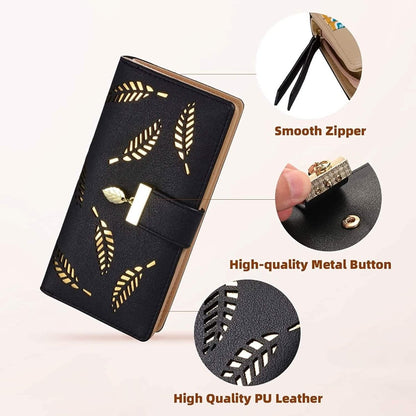 Sweet Cute Women's Long Leaf Bifold Wallet - Cartsfy Inc.