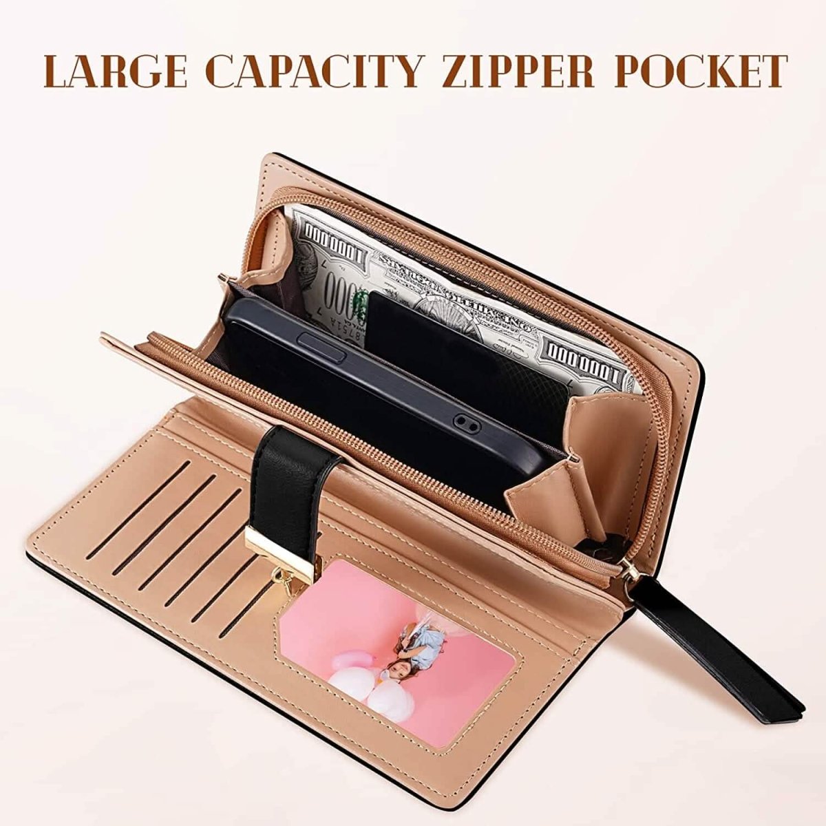 Sweet Cute Women's Long Leaf Bifold Wallet - Cartsfy Inc.