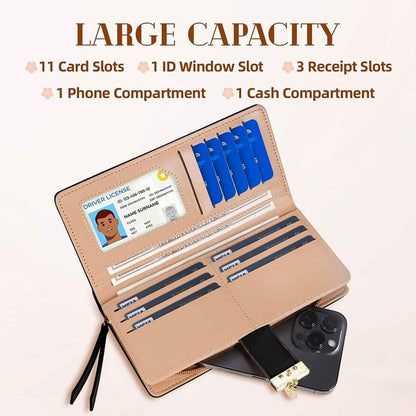 Sweet Cute Women's Long Leaf Bifold Wallet - Cartsfy Inc.