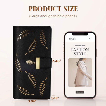 Sweet Cute Women's Long Leaf Bifold Wallet - Cartsfy Inc.