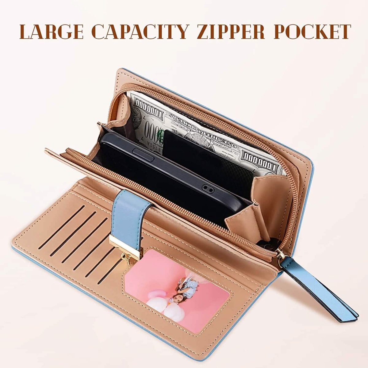Sweet Cute Women's Long Leaf Bifold Wallet - Cartsfy Inc.