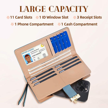 Sweet Cute Women's Long Leaf Bifold Wallet - Cartsfy Inc.
