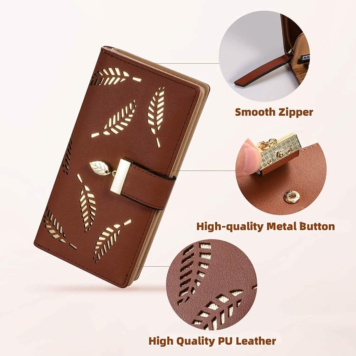 Sweet Cute Women's Long Leaf Bifold Wallet - Cartsfy Inc.