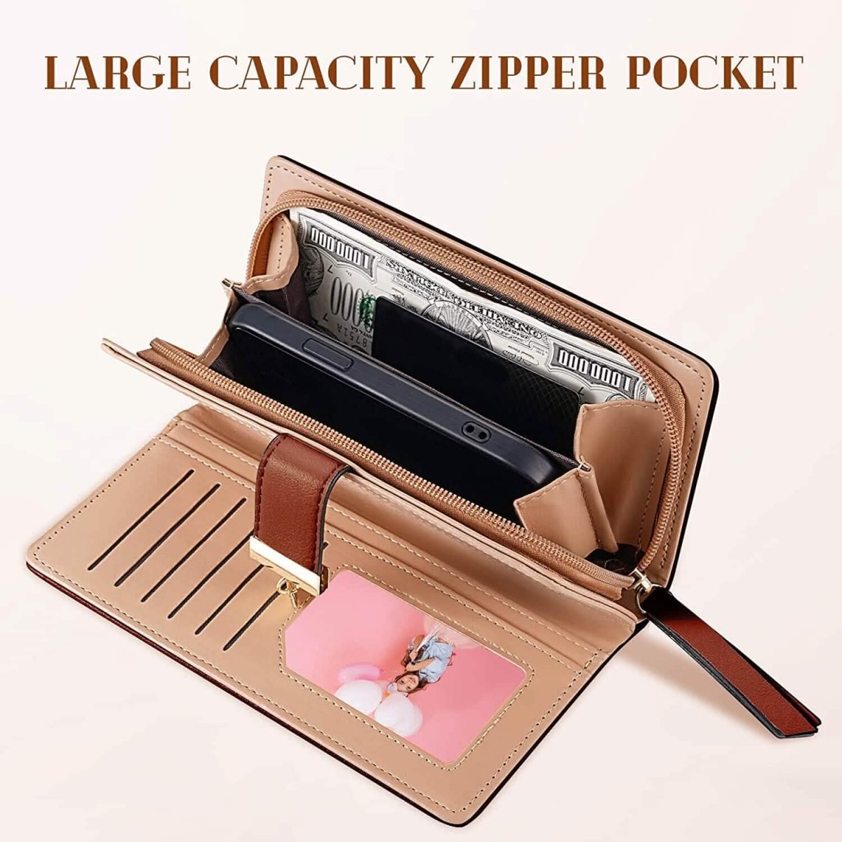 Sweet Cute Women's Long Leaf Bifold Wallet - Cartsfy Inc.