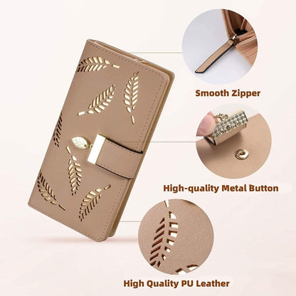 Sweet Cute Women's Long Leaf Bifold Wallet - Cartsfy Inc.