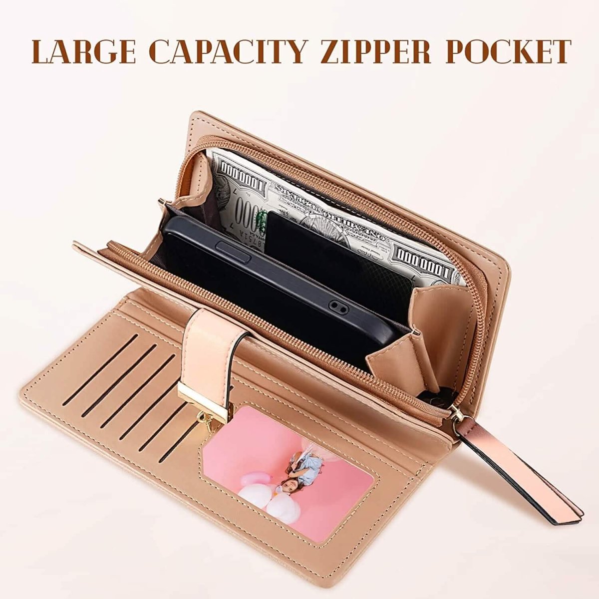 Sweet Cute Women's Long Leaf Bifold Wallet - Cartsfy Inc.