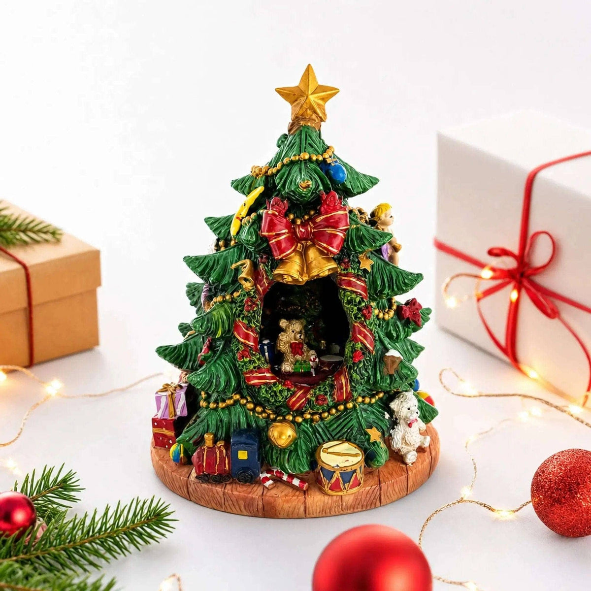 Tabletop Tree Spinning Musical Christmas Figurine BestPysanky Default Title Default Title-