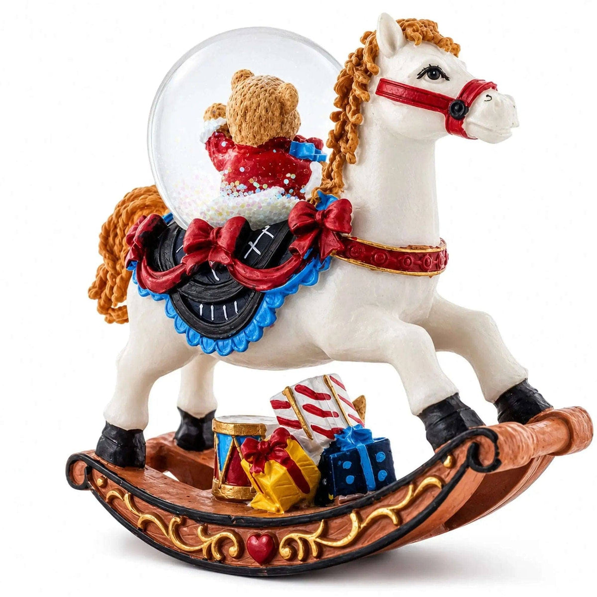 Teddy Bears' Rocking Horse Christmas Water Snow Globe BestPysanky Default Title Default Title-